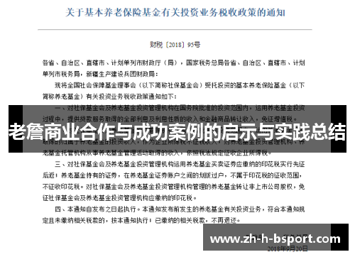 老詹商业合作与成功案例的启示与实践总结