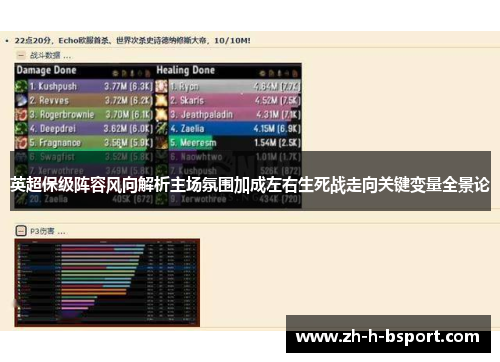 英超保级阵容风向解析主场氛围加成左右生死战走向关键变量全景论